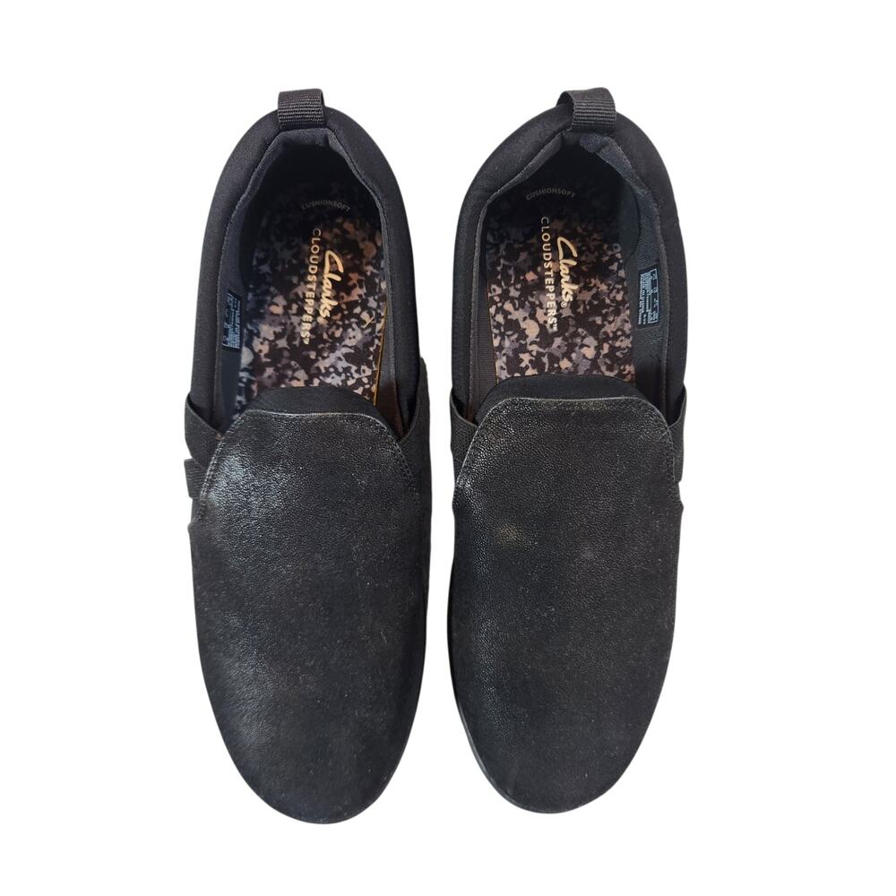 Clarks Cloudsteppers breeze bali Black Slip On Comfort Shoes Women's Size 10 M